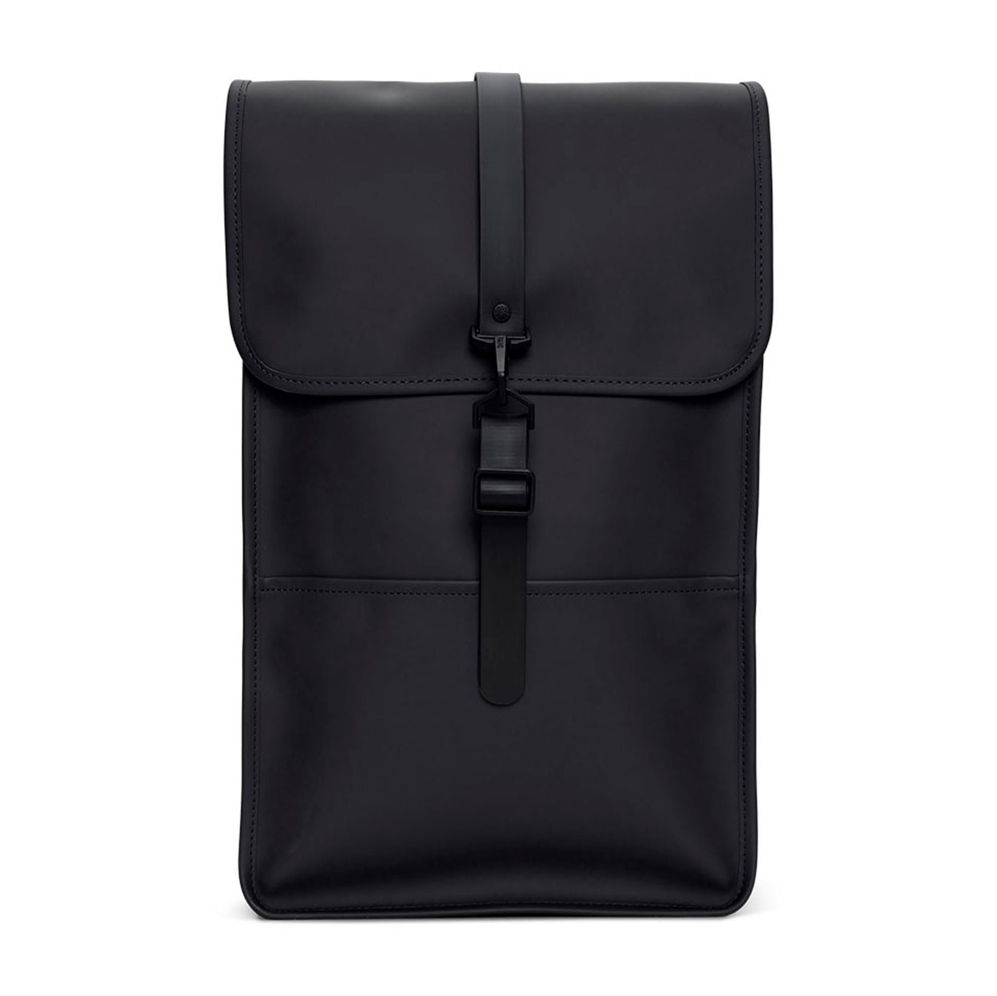 RAINS Durable Waterproof Laptop Backpack for Men and Women – Travel, Work and Commuting – Black Bag with Secure Closure
