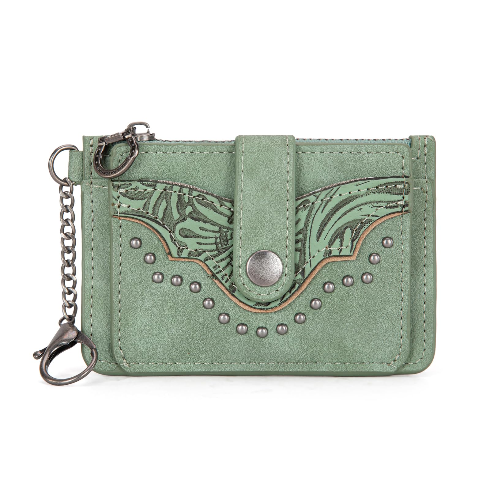 Montana West Small Women's Slim Wallet with RFID Protection & Zipper Coin PocketMinimalist Credit Card Holder for WomenM