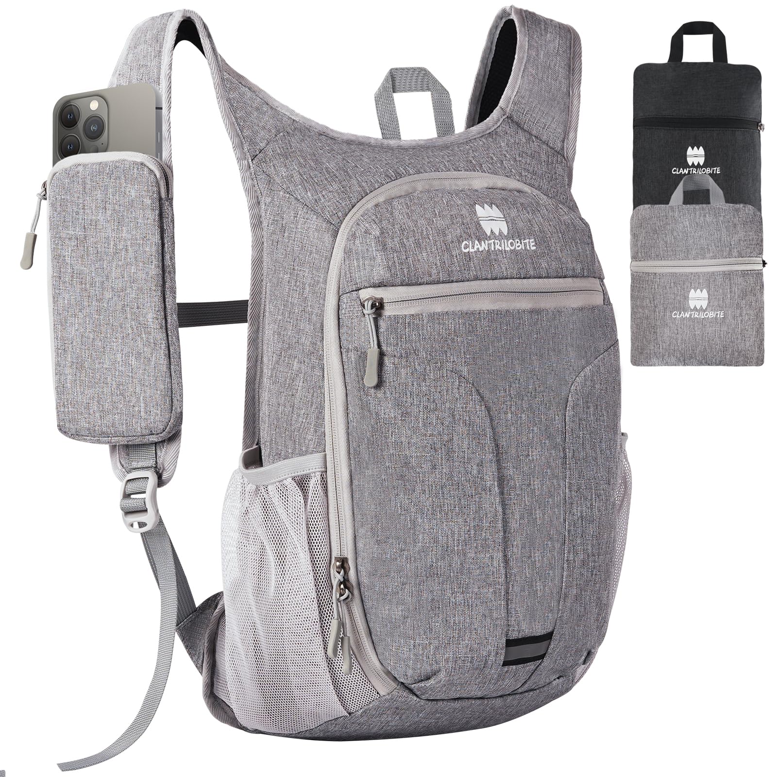 Women's Lightweight Waterproof 20L Hiking Backpack - Perfect for Travel and Daily Use, Gray  
Men's Lightweight Waterpro