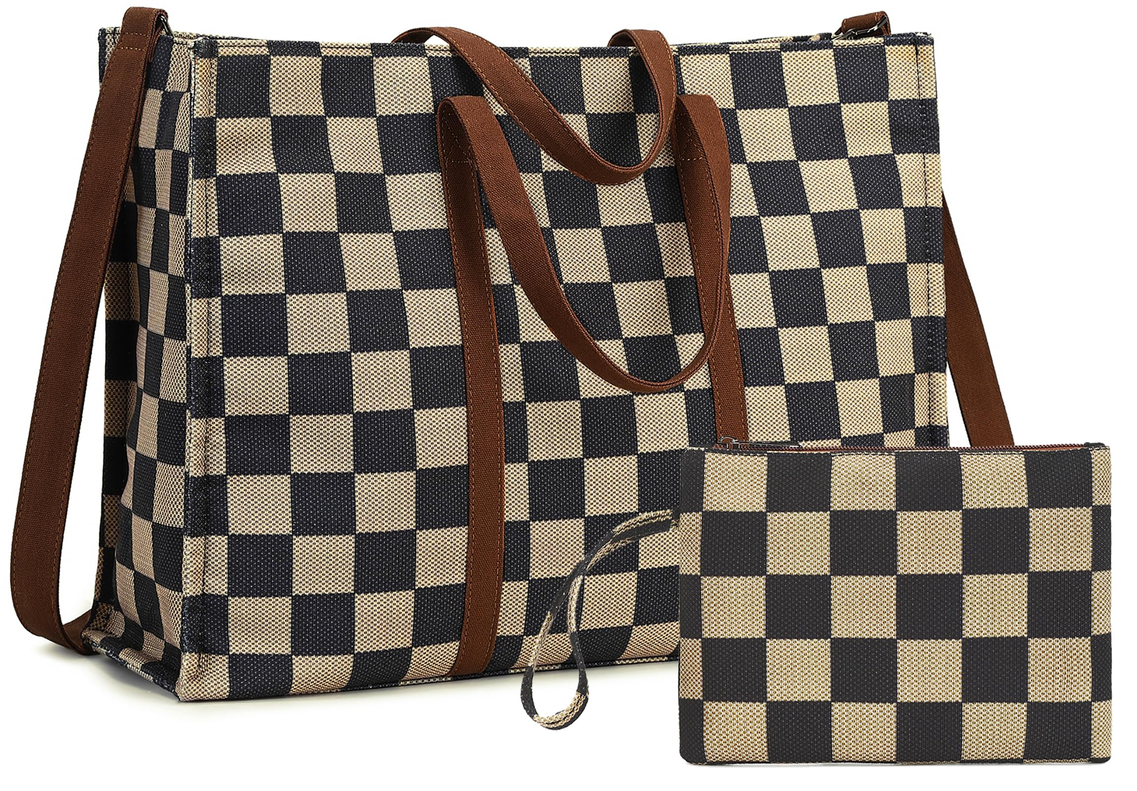 BTOOP Women Work Tote Bag 15.6 inch Laptop Shoulder Bag for Teacher Handbag Office Briefcase with Clutch Purse